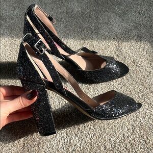Betsy Johnson Glitter Heels